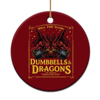 Funny RPG Weightlifting Workout Gym Ceramic Ornament Dumbbells And Dragons The Original Swoleplaying Game - Wonder Print Shop