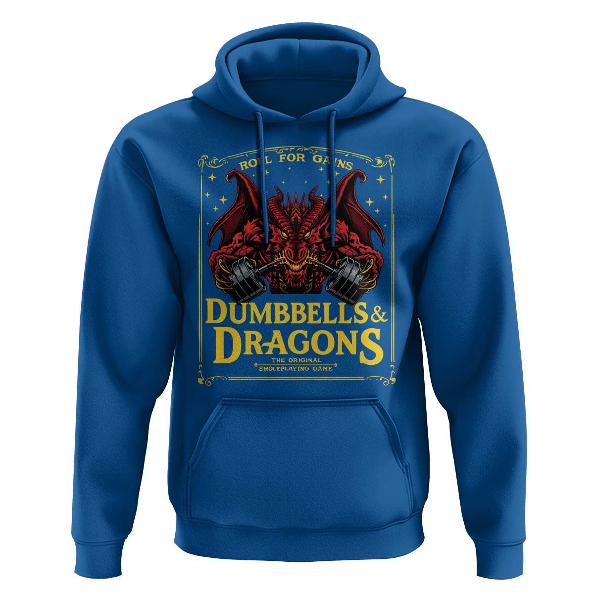 Funny RPG Weightlifting Workout Gym Hoodie Dumbbells And Dragons The Original Swoleplaying Game - Wonder Print Shop