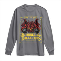 Funny RPG Weightlifting Workout Gym Long Sleeve Shirt Dumbbells And Dragons The Original Swoleplaying Game - Wonder Print Shop