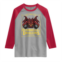 Funny RPG Weightlifting Workout Gym Raglan Shirt Dumbbells And Dragons The Original Swoleplaying Game - Wonder Print Shop