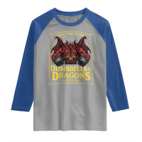 Funny RPG Weightlifting Workout Gym Raglan Shirt Dumbbells And Dragons The Original Swoleplaying Game - Wonder Print Shop