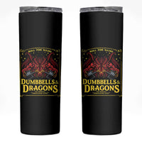Funny RPG Weightlifting Workout Gym Skinny Tumbler Dumbbells And Dragons The Original Swoleplaying Game - Wonder Print Shop