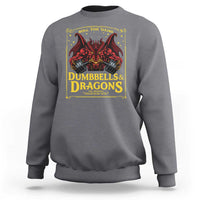 Funny RPG Weightlifting Workout Gym Sweatshirt Dumbbells And Dragons The Original Swoleplaying Game - Wonder Print Shop