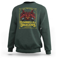 Funny RPG Weightlifting Workout Gym Sweatshirt Dumbbells And Dragons The Original Swoleplaying Game - Wonder Print Shop