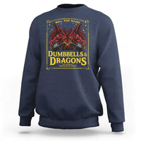 Funny RPG Weightlifting Workout Gym Sweatshirt Dumbbells And Dragons The Original Swoleplaying Game - Wonder Print Shop