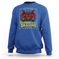 Funny RPG Weightlifting Workout Gym Sweatshirt Dumbbells And Dragons The Original Swoleplaying Game - Wonder Print Shop