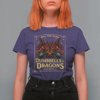 Funny RPG Weightlifting Workout Gym T Shirt For Women Dumbbells And Dragons The Original Swoleplaying Game - Wonder Print Shop