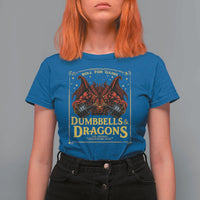 Funny RPG Weightlifting Workout Gym T Shirt For Women Dumbbells And Dragons The Original Swoleplaying Game - Wonder Print Shop