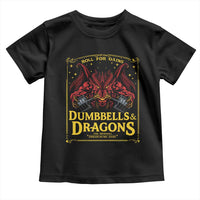 Funny RPG Weightlifting Workout Gym Toddler T Shirt Dumbbells And Dragons The Original Swoleplaying Game - Wonder Print Shop