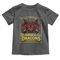 Funny RPG Weightlifting Workout Gym Toddler T Shirt Dumbbells And Dragons The Original Swoleplaying Game - Wonder Print Shop