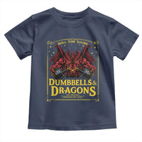 Funny RPG Weightlifting Workout Gym Toddler T Shirt Dumbbells And Dragons The Original Swoleplaying Game - Wonder Print Shop