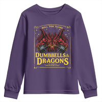 Funny RPG Weightlifting Workout Gym Youth Sweatshirt Dumbbells And Dragons The Original Swoleplaying Game - Wonder Print Shop