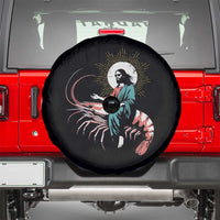 Funny Christian Prawn Spare Tire Cover Retro Jesus Riding A Shrimp Meme - Wonder Print Shop
