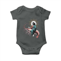 Funny Christian Prawn Baby Onesie Retro Jesus Riding A Shrimp Meme - Wonder Print Shop