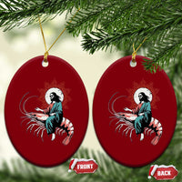 Funny Christian Prawn Ceramic Ornament Retro Jesus Riding A Shrimp Meme - Wonder Print Shop
