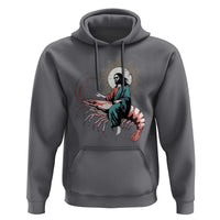 Funny Christian Prawn Hoodie Retro Jesus Riding A Shrimp Meme - Wonder Print Shop