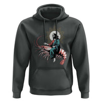 Funny Christian Prawn Hoodie Retro Jesus Riding A Shrimp Meme - Wonder Print Shop