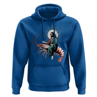 Funny Christian Prawn Hoodie Retro Jesus Riding A Shrimp Meme - Wonder Print Shop