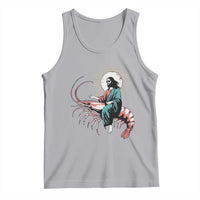 Funny Christian Prawn Tank Top Retro Jesus Riding A Shrimp Meme - Wonder Print Shop