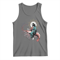 Funny Christian Prawn Tank Top Retro Jesus Riding A Shrimp Meme - Wonder Print Shop