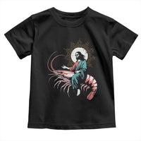 Funny Christian Prawn Toddler T Shirt Retro Jesus Riding A Shrimp Meme - Wonder Print Shop