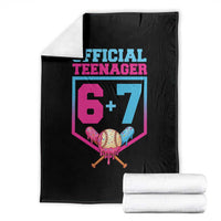 Funny 67 Baseball 13th Birthday Throw Blanket Ice Cream Drip 13th Bday Official Teenager