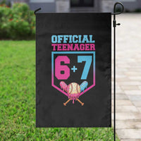 Funny 67 Baseball 13th Birthday Garden Flag Ice Cream Drip 13th Bday Official Teenager