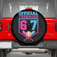 Funny 67 Baseball 13th Birthday Spare Tire Cover Ice Cream Drip 13th Bday Official Teenager