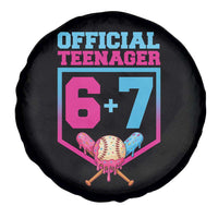 Funny 67 Baseball 13th Birthday Spare Tire Cover Ice Cream Drip 13th Bday Official Teenager