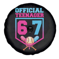 Funny 67 Baseball 13th Birthday Spare Tire Cover Ice Cream Drip 13th Bday Official Teenager