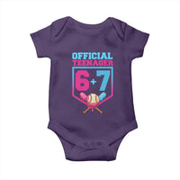 Funny 67 Baseball 13th Birthday Baby Onesie Ice Cream Drip 13th Bday Official Teenager