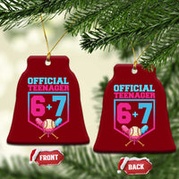 Funny 67 Baseball 13th Birthday Ceramic Ornament Ice Cream Drip 13th Bday Official Teenager