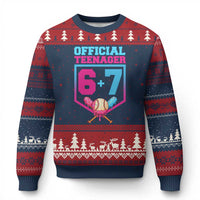 Funny 67 Baseball 13th Birthday Ugly Christmas Sweater Ice Cream Drip 13th Bday Official Teenager
