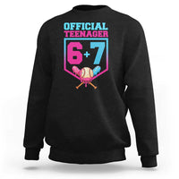 Funny 67 Baseball 13th Birthday Sweatshirt Ice Cream Drip 13th Bday Official Teenager