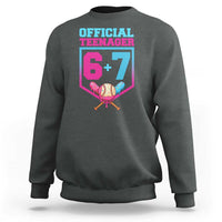 Funny 67 Baseball 13th Birthday Sweatshirt Ice Cream Drip 13th Bday Official Teenager