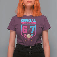 Funny 67 Baseball 13th Birthday T Shirt For Women Ice Cream Drip 13th Bday Official Teenager