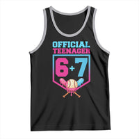 Funny 67 Baseball 13th Birthday Tank Top Ice Cream Drip 13th Bday Official Teenager
