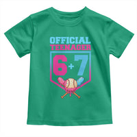 Funny 67 Baseball 13th Birthday Toddler T Shirt Ice Cream Drip 13th Bday Official Teenager