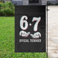Funny 67 13th Birthday Garden Flag 6 7 Thirteen Year Old Official Teenager Hands - Wonder Print Shop