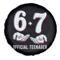 Funny 67 13th Birthday Spare Tire Cover 6 7 Thirteen Year Old Official Teenager Hands - Wonder Print Shop