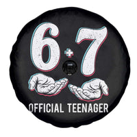 Funny 67 13th Birthday Spare Tire Cover 6 7 Thirteen Year Old Official Teenager Hands - Wonder Print Shop