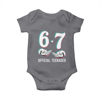 Funny 67 13th Birthday Baby Onesie 6 7 Thirteen Year Old Official Teenager Hands - Wonder Print Shop
