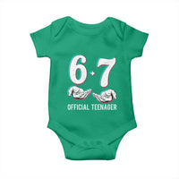 Funny 67 13th Birthday Baby Onesie 6 7 Thirteen Year Old Official Teenager Hands - Wonder Print Shop