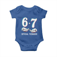 Funny 67 13th Birthday Baby Onesie 6 7 Thirteen Year Old Official Teenager Hands - Wonder Print Shop