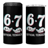 Funny 67 13th Birthday 4 in 1 Can Cooler Tumbler 6 7 Thirteen Year Old Official Teenager Hands - Wonder Print Shop