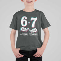 Funny 67 13th Birthday T Shirt For Kid 6 7 Thirteen Year Old Official Teenager Hands - Wonder Print Shop