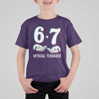 Funny 67 13th Birthday T Shirt For Kid 6 7 Thirteen Year Old Official Teenager Hands - Wonder Print Shop