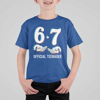 Funny 67 13th Birthday T Shirt For Kid 6 7 Thirteen Year Old Official Teenager Hands - Wonder Print Shop
