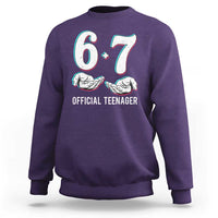 Funny 67 13th Birthday Sweatshirt 6 7 Thirteen Year Old Official Teenager Hands - Wonder Print Shop