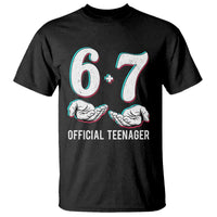 Funny 67 13th Birthday T Shirt 6 7 Thirteen Year Old Official Teenager Hands - Wonder Print Shop